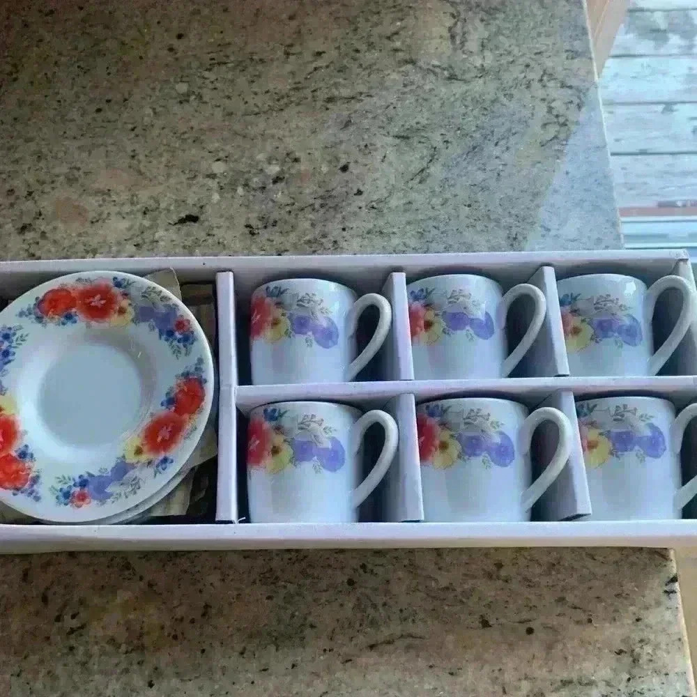 6 antique espresso cups. Finest  porcelain